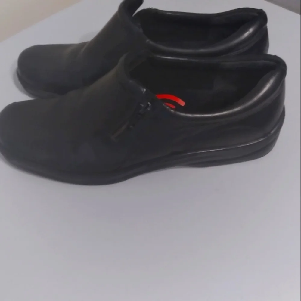 Naturalizer Black Leather‎ Upper Support Comfort Shoes Side Zipper Closure 8